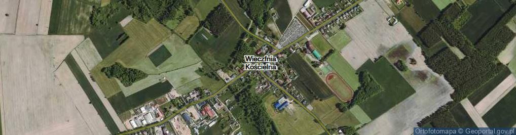 Zdjęcie satelitarne Wieczfnia Kościelna ul.